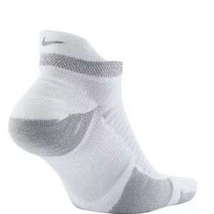 Nike White and Gray Cushioned No Show Socks